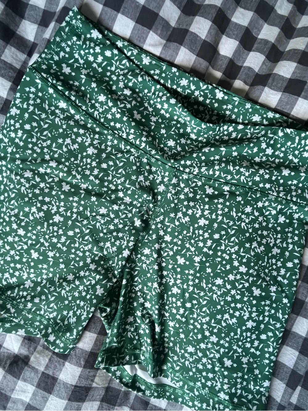 Old Navy Green floral biker shorts